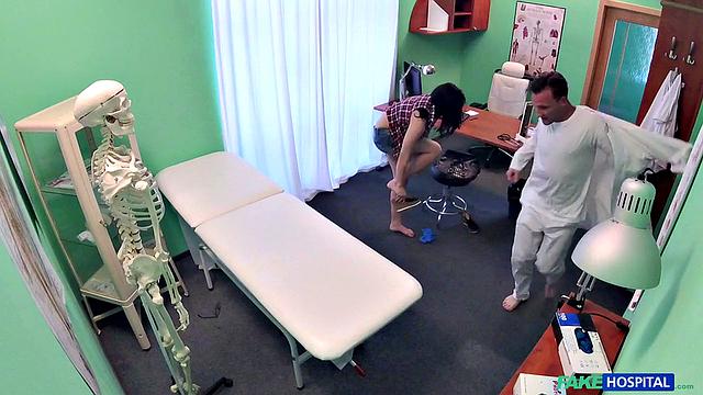 Sexy Babe Orgasms on Doctor's Penis