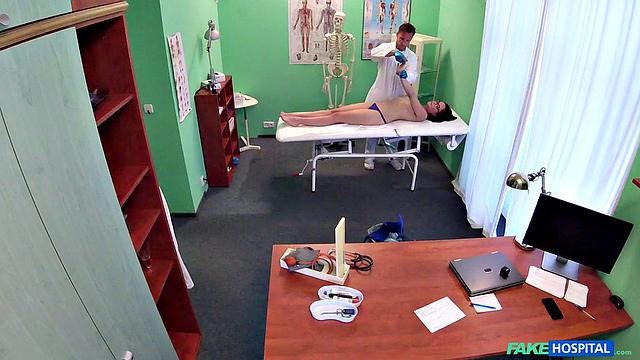 Sexy Babe Orgasms on Doctor's Penis