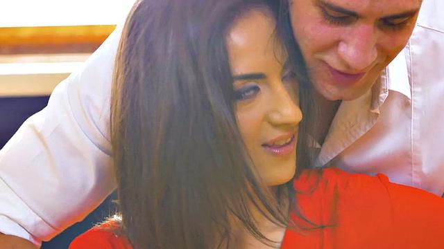 Stockings secretary riding boss after stroking his cock