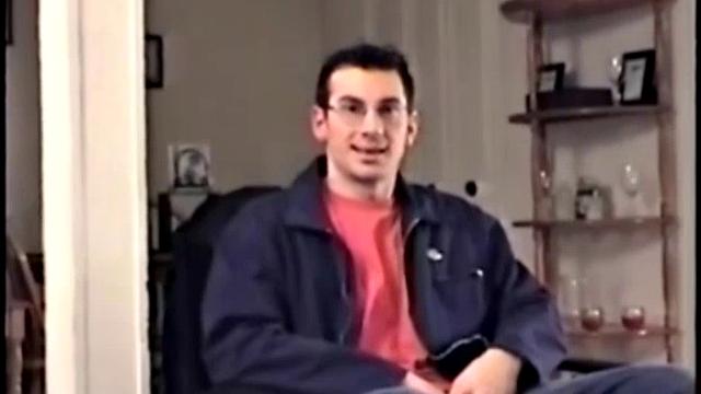 Gianni is a straight 27 year old and this is his first time in front of a camera. He's muscular, hairy, tattooed, former military, and has a big cock. He gets naked and starts stroking, then Vinnie measures his 8 inches.