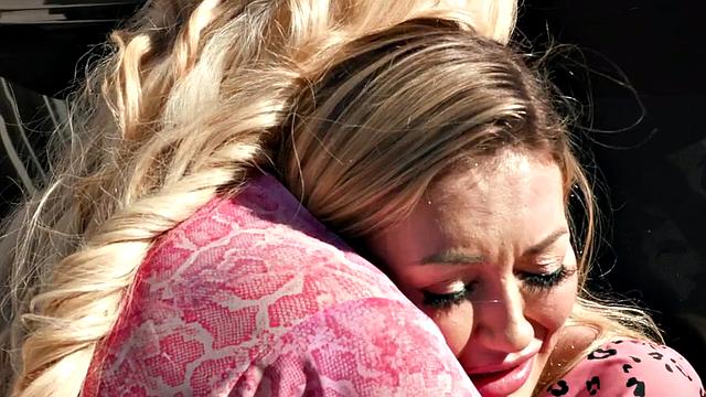 Busty Tranny fucks pussy after deep cocksucking