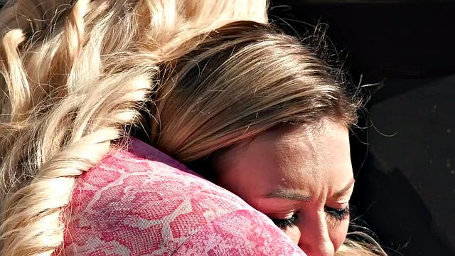 Busty Tranny fucks pussy after deep cocksucking