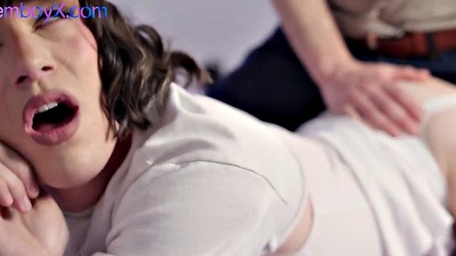 Tennis femboi spoiling bearded hunk