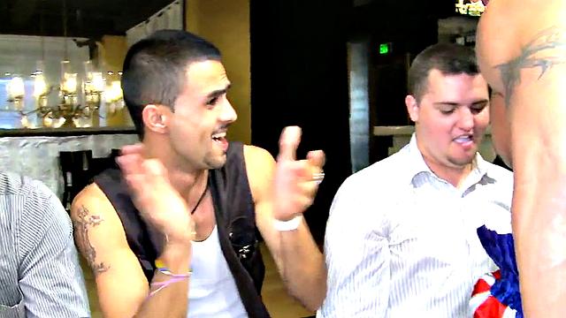 Real party amateurs public fellatio