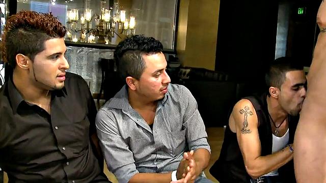 Real party amateurs public fellatio