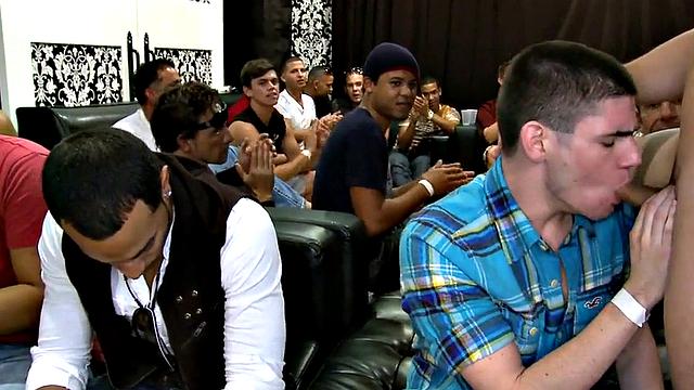 Real party amateurs public fellatio