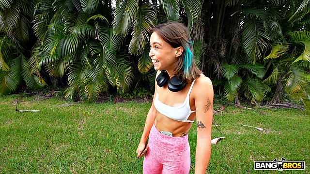 Jessie Belle Jogs Onto the Bus for Some Fun