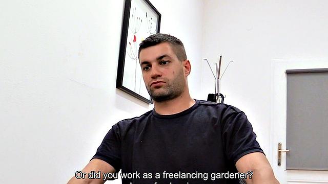 Barebacked Euro gay fucked in the asshole by big white dick