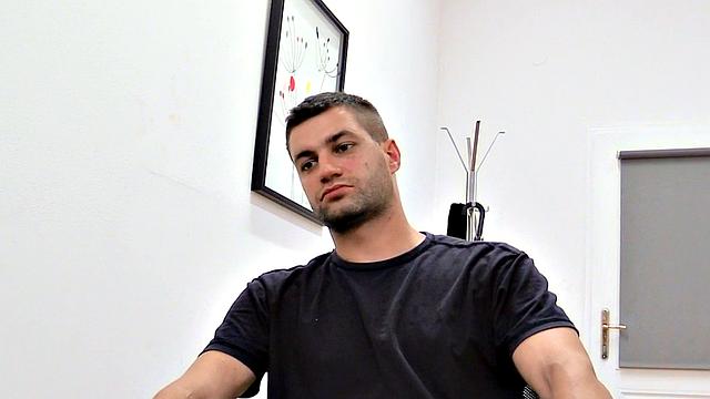 Barebacked Euro gay fucked in the asshole by big white dick