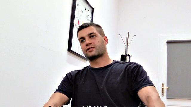 Barebacked Euro gay fucked in the asshole by big white dick