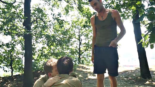 Our guys trekking and decide stop and light fire to cook with. Guys send Leo Ocean build fire but Leo is useless at it can't get it to light.