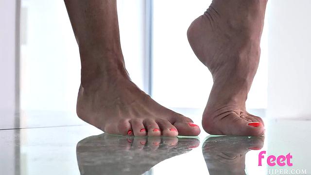 Big-titted MILF foot-licked and cunt-fucked