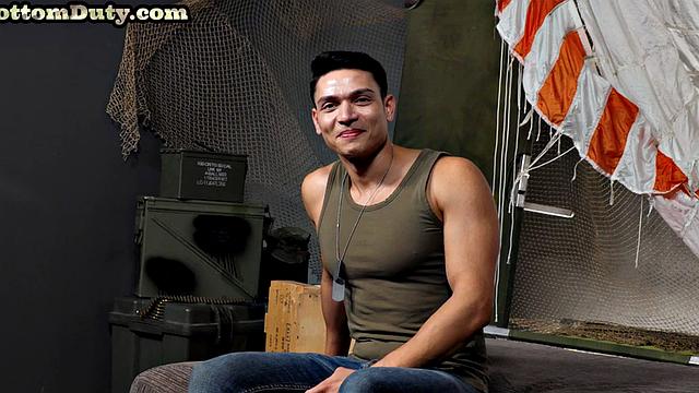 Patriotic stud barebacked and jizzed on after casting