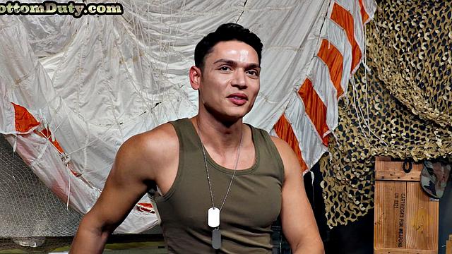 Patriotic stud barebacked and jizzed on after casting