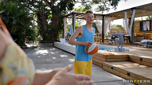 Dunkin' On The Neighborhood MILF & Lesbian's First Cock