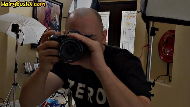 Stunning hairy babe cockriding cock