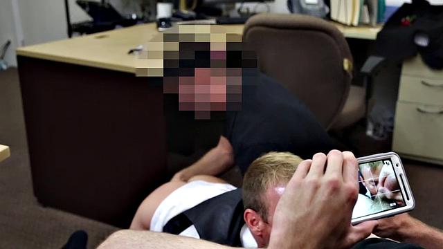 Amateur gaypawn fucked in office by pawn shop owners