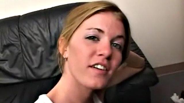 Petite drinks cum after hardcore blowjob