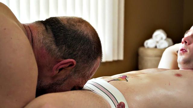 Taboo twink in jockstrap anally toyed by stepfather