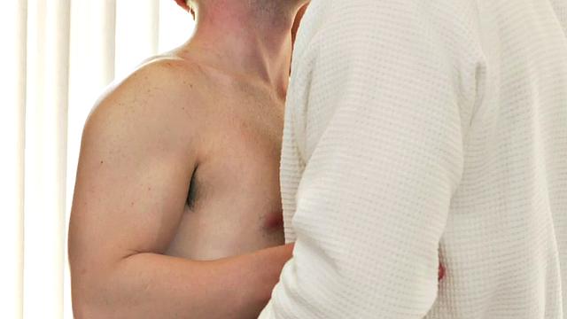 Taboo twink in jockstrap anally toyed by stepfather