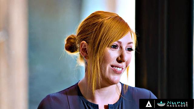 NURU MASSAGE - Busty MILF Lauren Phillips Gets Her Redhead Pounded By Her Client's Hard Cock