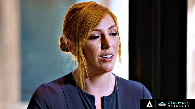 NURU MASSAGE - Busty MILF Lauren Phillips Gets Her Redhead Pounded By Her Client's Hard Cock