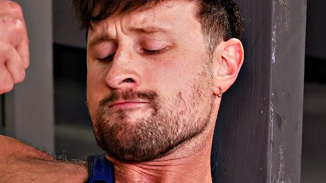 Fisting jock in leather and boots fists butt in toilet