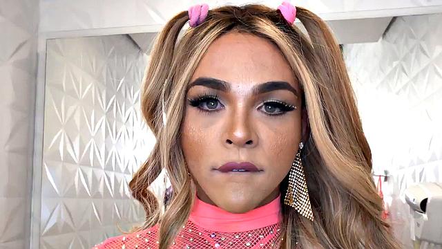 смазанная ts латина получает по полной в любимую дырку