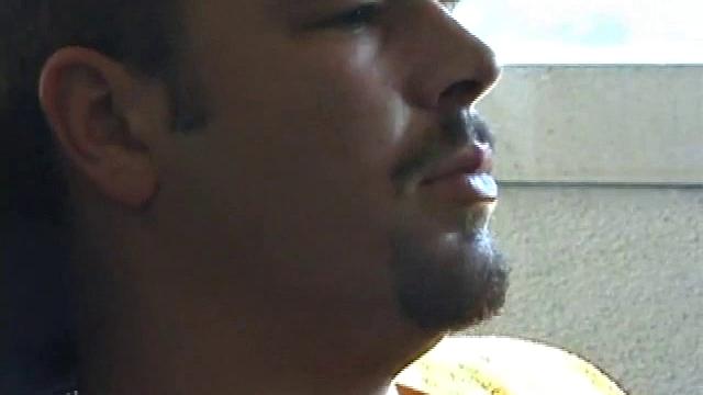 Young Tony returns for another solo session and after pulling off his pants he strokes up a stiff one, while watching some on his computer. After jacking off with determination, Tony strokes out another messy cum shot