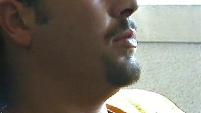 Young Tony returns for another solo session and after pulling off his pants he strokes up a stiff one, while watching some on his computer. After jacking off with determination, Tony strokes out another messy cum shot