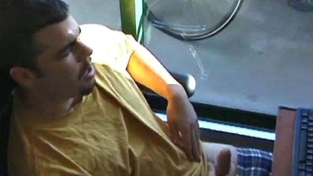 Young Tony returns for another solo session and after pulling off his pants he strokes up a stiff one, while watching some on his computer. After jacking off with determination, Tony strokes out another messy cum shot