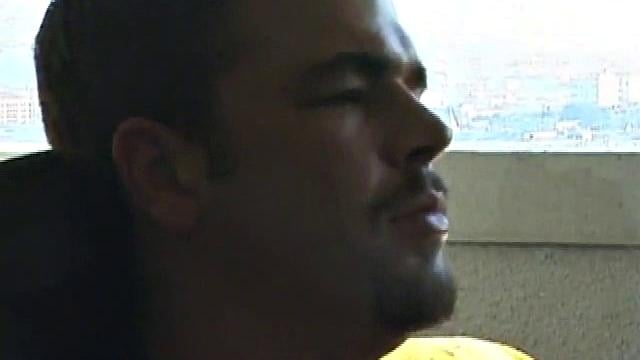 Young Tony returns for another solo session and after pulling off his pants he strokes up a stiff one, while watching some on his computer. After jacking off with determination, Tony strokes out another messy cum shot