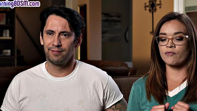 Whipped BDSM babe in pantyhose fucked by dom guy