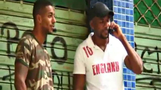 Riu Melo talks Romulo Santos into coming by with his buddy Rodrigo Bekmann for some Latin ass. The guys sit back and get turned on as they watch their twink strip naked.