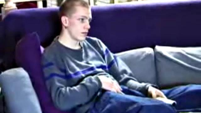 These two straight boys decide to jack off again while watching a porn video, never once glancing at each other, but the curiosity is there and they're clearly turned on by the other's presence.