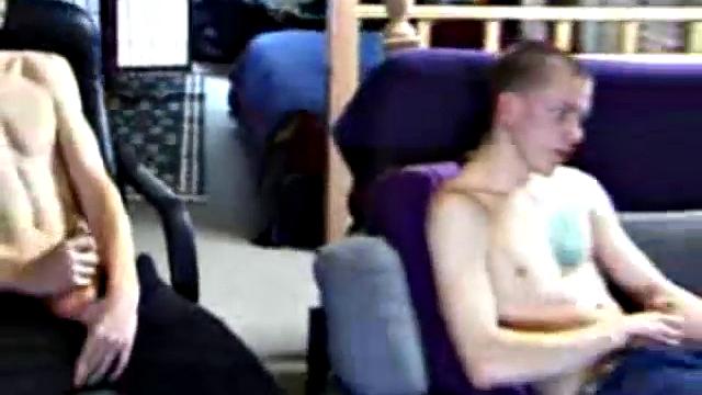 These two straight boys decide to jack off again while watching a porn video, never once glancing at each other, but the curiosity is there and they're clearly turned on by the other's presence.