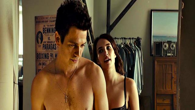 Emma Roberts in see-through lingerie