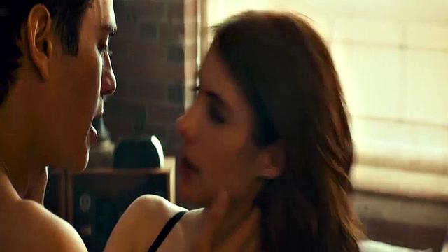 Emma Roberts in see-through lingerie