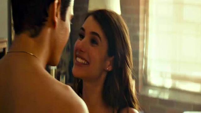 Emma Roberts in see-through lingerie