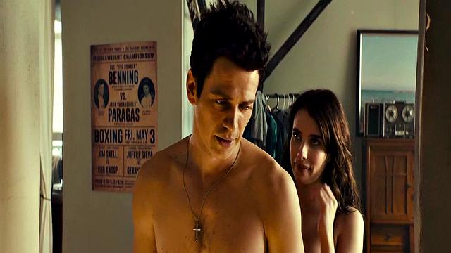 Emma Roberts in see-through lingerie