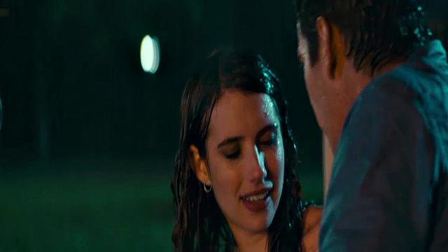 Emma Roberts in see-through lingerie