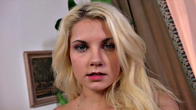 Watch this kinky teen suck and swallow till the end in POV