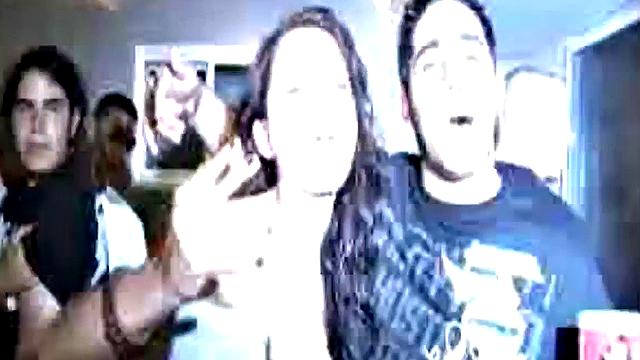 Threeway girl licked as college teen fucked