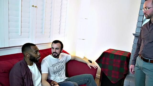 IR mesmerized 3some for hungry bottoms with hairy chests 