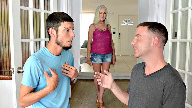 Classy Katia with two young studs