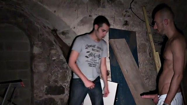 Cocksucking bound stud gets by dominant jock