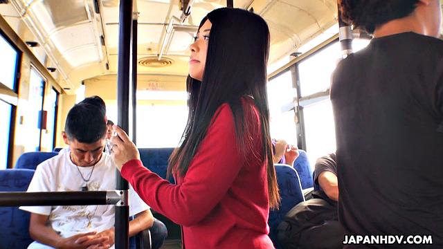 Busty Aimi Nagano is fucked in a gangbang