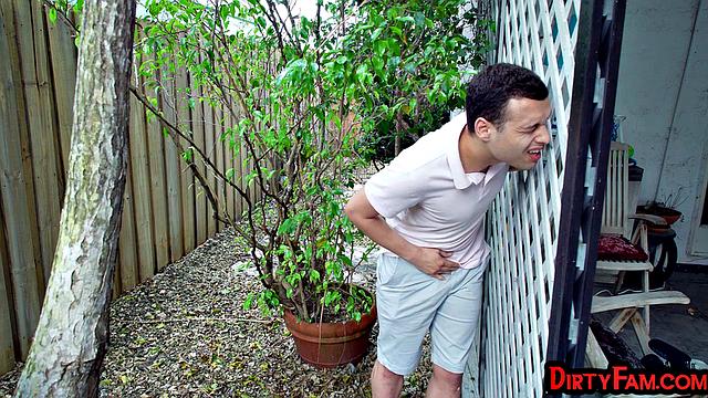 Big-titted slut jerking lucky lover