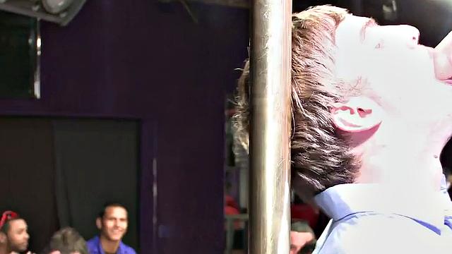 Real dancer throatfucking at party