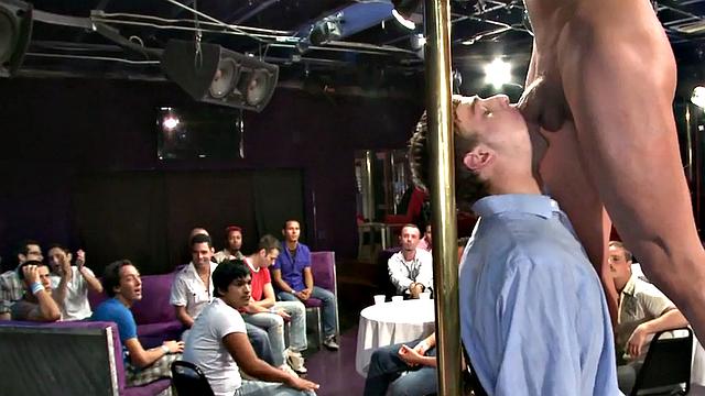 Real dancer throatfucking at party